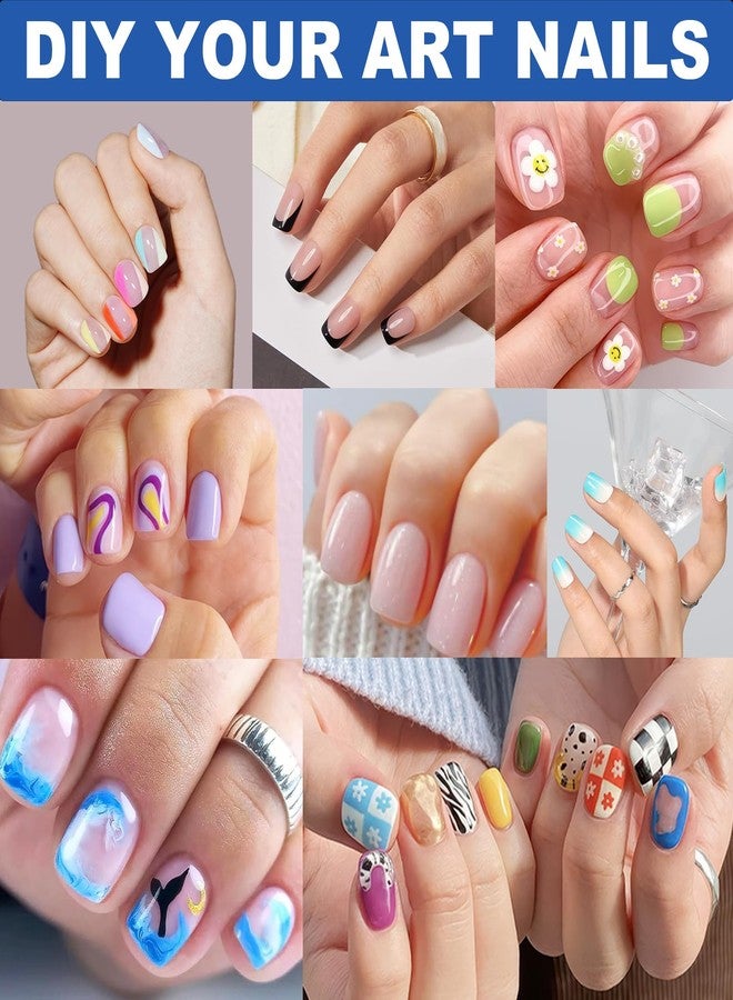 بلو زو أظافر جل ناعمة من بلو زو، قصيرة جدًا ومربعة الشكل، 600 قطعة، أظافر أكريليك نصف لامعة بتغطية كاملة، أظافر شفافة قابلة للضغط، مناسبة لتطويل الأظافر، مانيكير منزلي، صالون تجميل، أظافر صناعية، 12 مقاسًا - Image 2